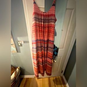 Beautiful boho dress, new with tags. Length 50”